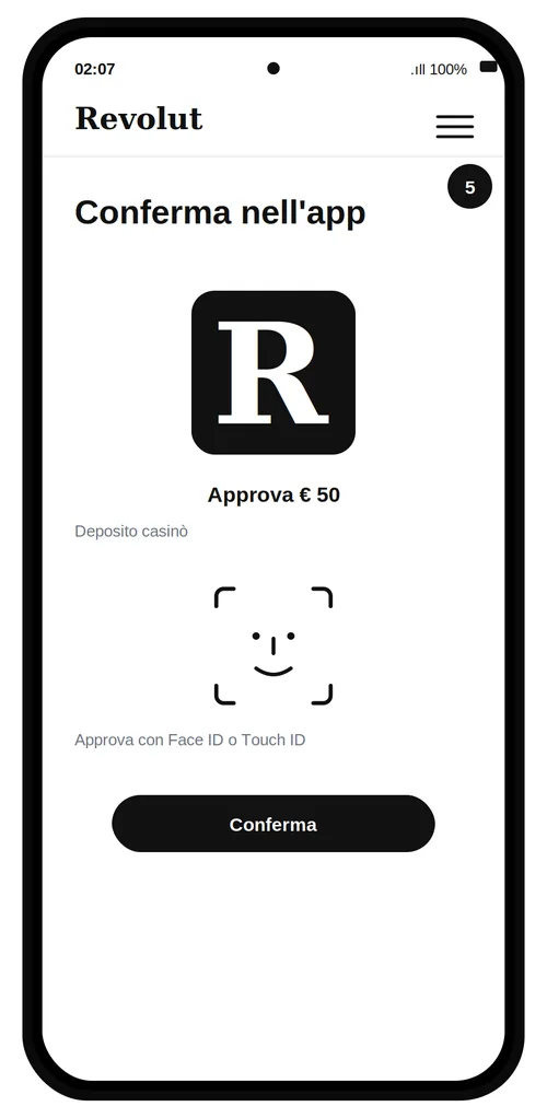 Revolut Confermate l'operazione