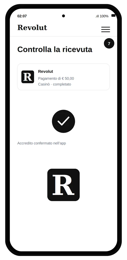 Revolut Controllate la ricevuta